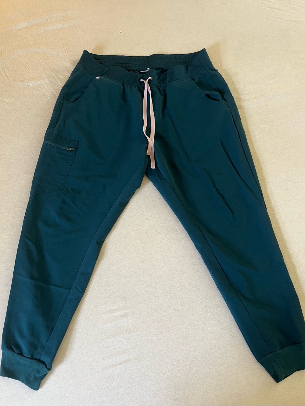 Figs Teal Pants with Drawstring